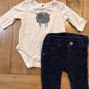 Baby GAP Corduroy Pants and Onesie